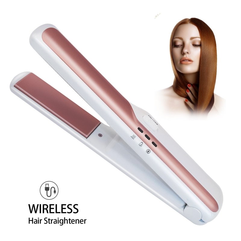 USB wireless charging hair straightener $47.76 Dana Fashion Color: Black Beauty Tools Product Category: Hair Straightener Applicable hair: wet and dry Heat conductor material: tourmaline ceramic Diameter of heat conductor: 15mm or less Best modeling time:
