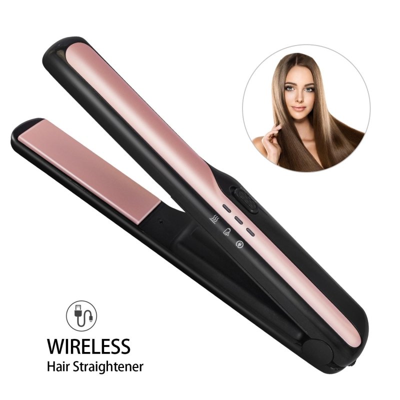 USB wireless charging hair straightener $47.76 Dana Fashion Color: Black Beauty Tools Product Category: Hair Straightener Applicable hair: wet and dry Heat conductor material: tourmaline ceramic Diameter of heat conductor: 15mm or less Best modeling time: