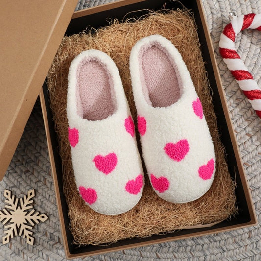 Valentine's Day Warm Indoor Love Cotton Slippers $27.60 Dana Fashion Color: Black Red Size: 36to37 Women's clothing Product information: Color: cotton slippers-little love (white powder), cotton slippers-little love (white red), cotton slippers-little lov