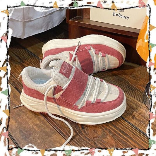 Velcro Dissolving Girls Lace-Up Sneakers $70.50 Dana Fashion Color: Pink Size: 36 Women's shoes Product information: Size: 36-inner length about 230, 37-inner length about 235, 38-inner length about 240, 39-inner length about 245, 40-inner length about 25