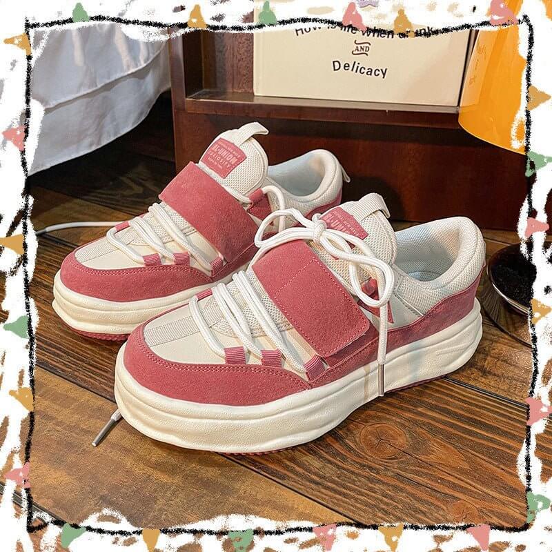 Velcro Dissolving Girls Lace-Up Sneakers $70.50 Dana Fashion Color: Pink Size: 36 Women's shoes Product information: Size: 36-inner length about 230, 37-inner length about 235, 38-inner length about 240, 39-inner length about 245, 40-inner length about 25