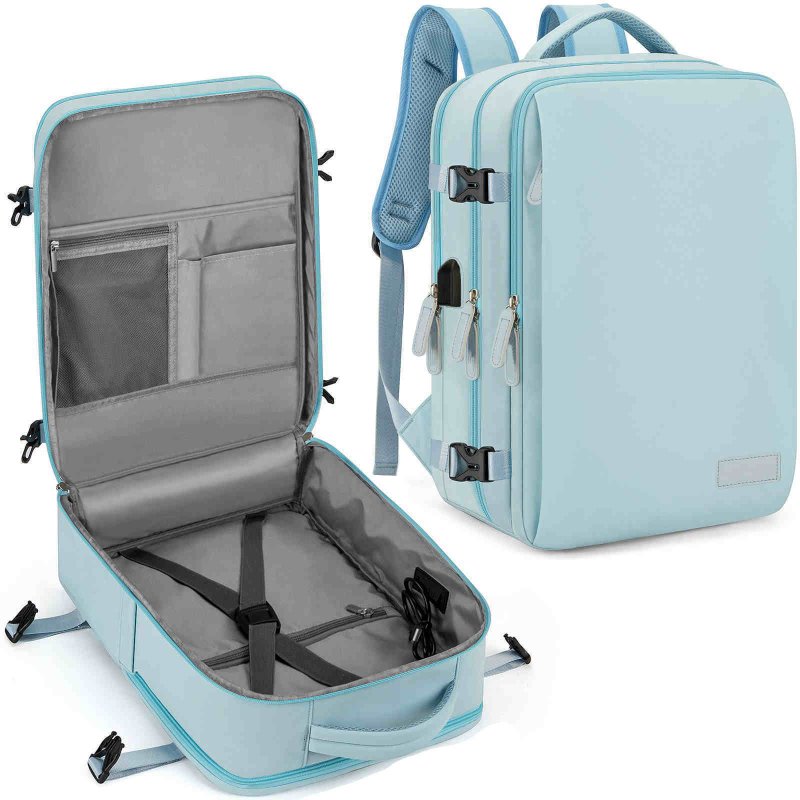 Versatile Backpack For Girls' Storage $89.00 Dana Fashion Color: 2268 Light Blue Upgraded Editi Women's Bags Product information: Color classification: 8026# beige, 8026# black, 8026# pink, 8026# gray, 8026# starry gray with pink, 2268 pink upgrade, 2268