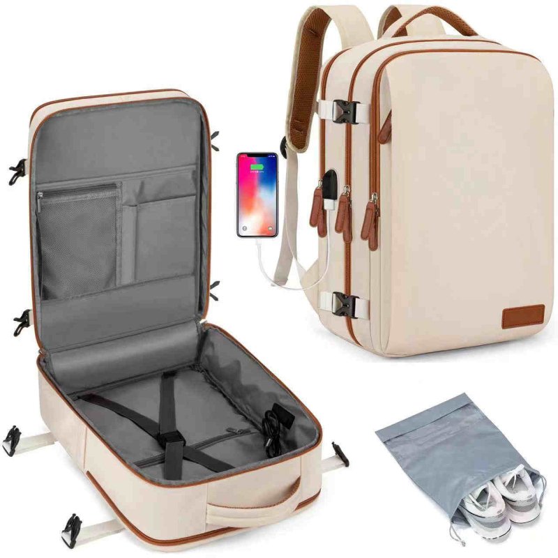 Versatile Backpack For Girls' Storage $89.00 Dana Fashion Color: 2268 meter white upgraded vers Women's Bags Product information: Color classification: 8026# beige, 8026# black, 8026# pink, 8026# gray, 8026# starry gray with pink, 2268 pink upgrade, 2268