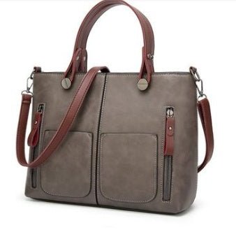 Vintage PU Shoulder Bag Female Causal Totes $50.99 Dana Fashion Color: Grey Women's Bags Product Information Style: ladies handbag Fabric texture: PU Lining texture: polyester Bag shape: cross-section square Bag fashion style: Messenger bag Opening method