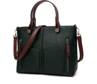 Vintage PU Shoulder Bag Female Causal Totes $50.99 Dana Fashion Color: Deep Green Women's Bags Product Information Style: ladies handbag Fabric texture: PU Lining texture: polyester Bag shape: cross-section square Bag fashion style: Messenger bag Opening