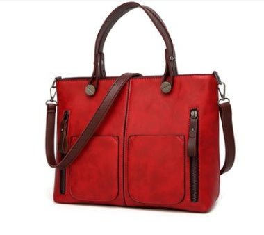 Vintage PU Shoulder Bag Female Causal Totes $50.99 Dana Fashion Color: Red Women's Bags Product Information Style: ladies handbag Fabric texture: PU Lining texture: polyester Bag shape: cross-section square Bag fashion style: Messenger bag Opening method: