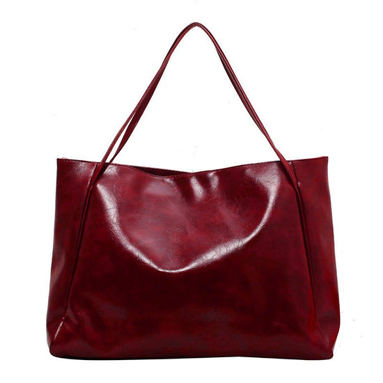 Vintage Shoulder Bags For Women Large Capacity Handbag Tote Bag $27.50 Dana Fashion Color: Black Women's Bags Product information: Material: PU Style: fashionable and simple Features: solid color Colour: white, red, blue, black, dark brown Size Informatio