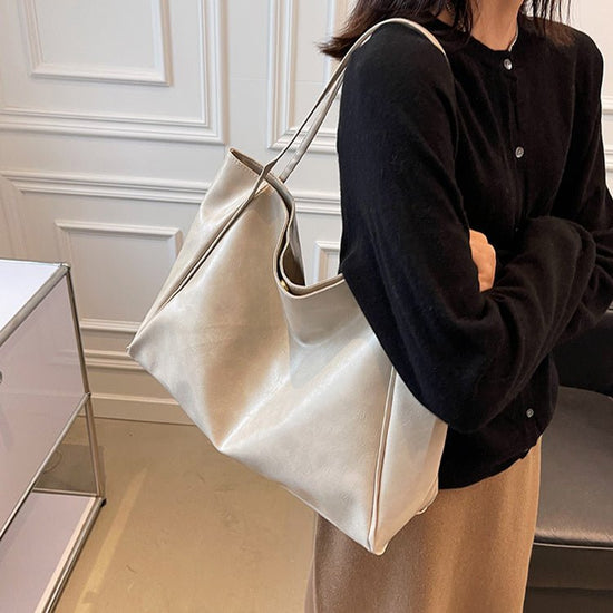 Vintage Shoulder Bags For Women Large Capacity Handbag Tote Bag $27.50 Dana Fashion Color: White Women's Bags Product information: Material: PU Style: fashionable and simple Features: solid color Colour: white, red, blue, black, dark brown Size Informatio