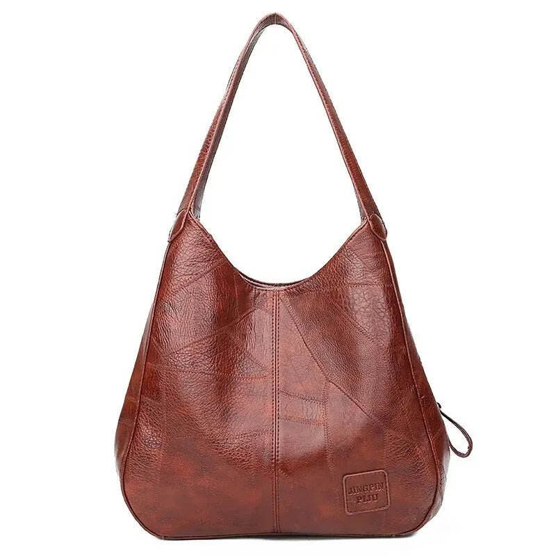 Vintage Women's Bag Leather Large Capacity Marble Grain Women's Shoulder Bag Daily Commuter Handbag Shopping $49.50 Dana Fashion Color: Brown Women's Bags Material: Genuine Leather Color: black ,brown Size: 33*32*12cm Weight: about 400g Packing include: 1