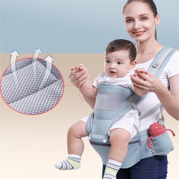 Waist stool $79.47 Dana Fashion Color: Fresh green Baby & Mother Applicable age: 0~48 months Back method: horizontal hug / chest / kangaroo / back Waist circumference: 71cm~110cm Bearing capacity: about 25 kg Fabric: face cloth cotton, fabric: face cloth