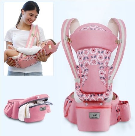 Waist stool $76.09 Dana Fashion Color: Cherry Pink flower Baby & Mother Applicable age: 0~48 months Back method: horizontal hug / chest / kangaroo / back Waist circumference: 71cm~110cm Bearing capacity: about 25 kg Fabric: face cloth cotton, fabric: face