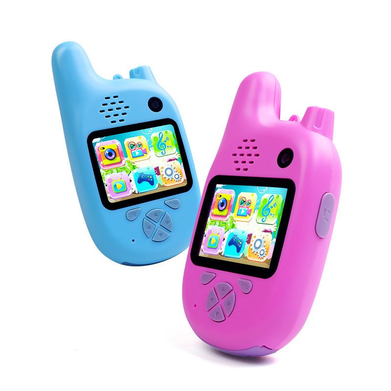 Walkie-Talkie Kids Camera Toys Mini HD Cartoon Cameras $98.76 Dana Fashion Color: Blue Toys & Hobbies Optical Zoom:< 10x Additional Function:Recording Function, Motion JPEG, Camera Function Imaging Sensor:CMOS Wideangle:90° Item Name:Walkie-talkie Kids Ca