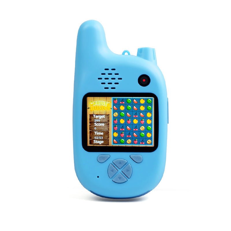 Walkie-Talkie Kids Camera Toys Mini HD Cartoon Cameras $98.76 Dana Fashion Color: Blue Toys & Hobbies Optical Zoom:< 10x Additional Function:Recording Function, Motion JPEG, Camera Function Imaging Sensor:CMOS Wideangle:90° Item Name:Walkie-talkie Kids Ca