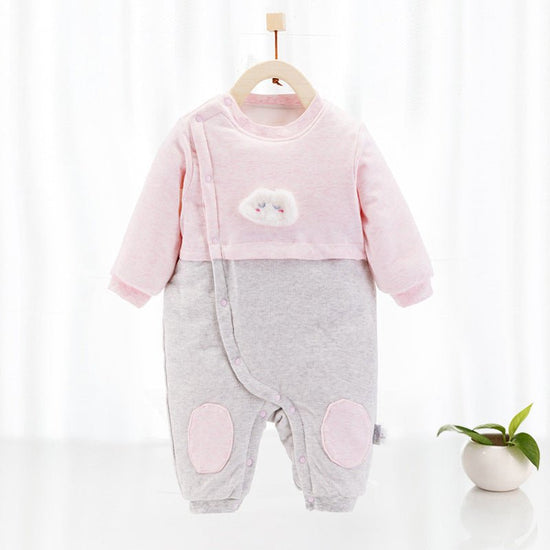 Warm Jumpsuit Newborn Cotton Crawling Suit $43.24 Dana Fashion Color: Baby cloud powder Child size: 100cm Baby Clothing Product information: Fabric name：cotton Boneless process：is Seasonable:Spring, spring, fall Main fabric component:cotton Main fabric co
