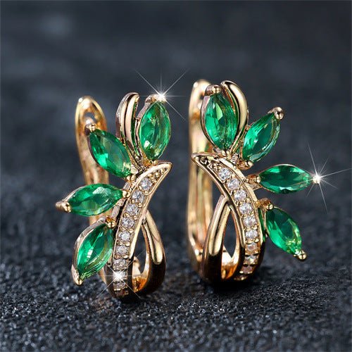 Water Drop Flower Shape Green Zircon Earrings $15.59 Dana Fashion Color: Champagne Gold Green Women's Accessories Product information: Color: Champagne Gold Green, champagne gold purple, champagne gold sapphire blue, champagne gold light blue Material: Co