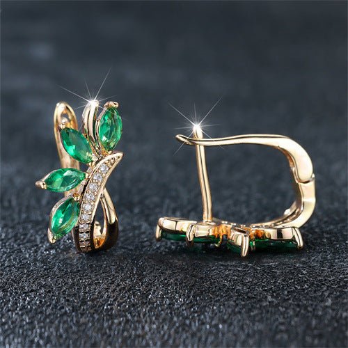 Water Drop Flower Shape Green Zircon Earrings $15.59 Dana Fashion Color: Champagne Gold Green Women's Accessories Product information: Color: Champagne Gold Green, champagne gold purple, champagne gold sapphire blue, champagne gold light blue Material: Co