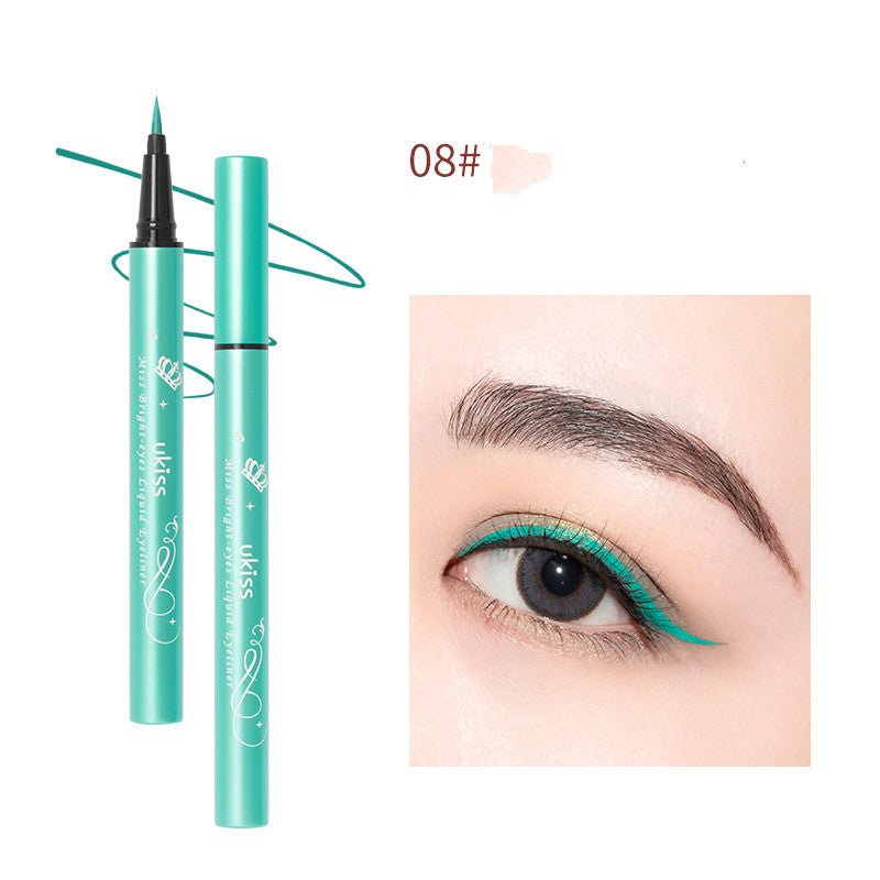 Waterproof color eyeliner pen $75.00 Dana Fashion Color: Green makeup Name: Liquid Eyeliner Pen Net content: 0.6g Suitable for the crowd: make-up enthusiasts, novice gospel, product introduction: avoid drawing good eye makeup due to sweat, Blurred due to