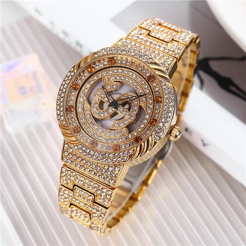 Waterproof Colorful Rotating Female Quartz Watch $55.50 Dana Fashion Color: Gold Women's Accessories Product information: Special function: decoration, diamond Display type: pointer + number Style: leisure Waterproof: Yes Waterproof performance: 10m Movem