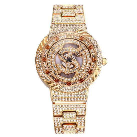 Waterproof Colorful Rotating Female Quartz Watch $55.50 Dana Fashion Color: Gold Women's Accessories Product information: Special function: decoration, diamond Display type: pointer + number Style: leisure Waterproof: Yes Waterproof performance: 10m Movem
