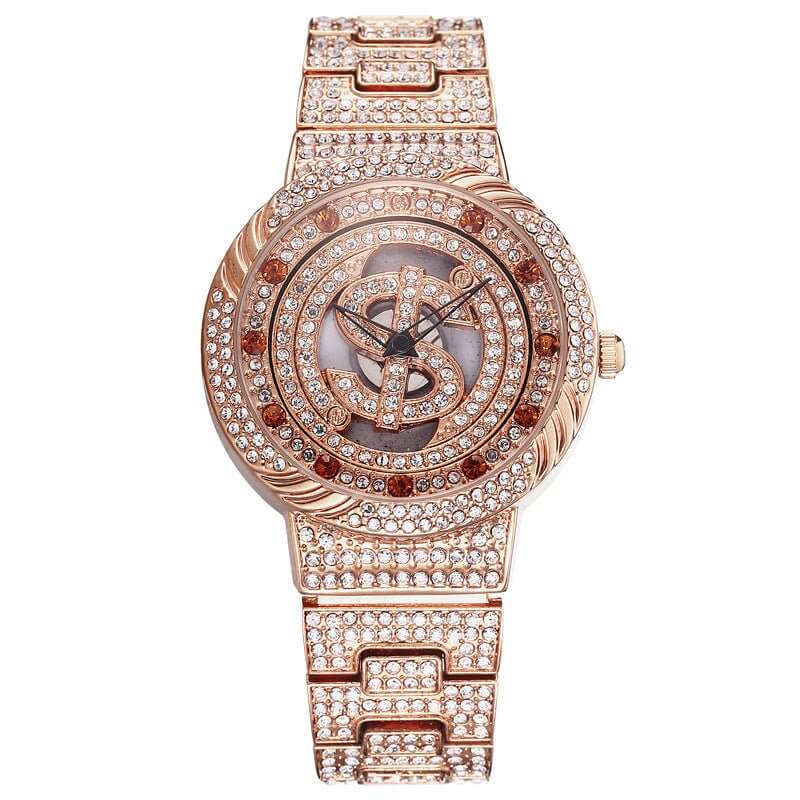 Waterproof Colorful Rotating Female Quartz Watch $55.50 Dana Fashion Color: Rose Gold Women's Accessories Product information: Special function: decoration, diamond Display type: pointer + number Style: leisure Waterproof: Yes Waterproof performance: 10m