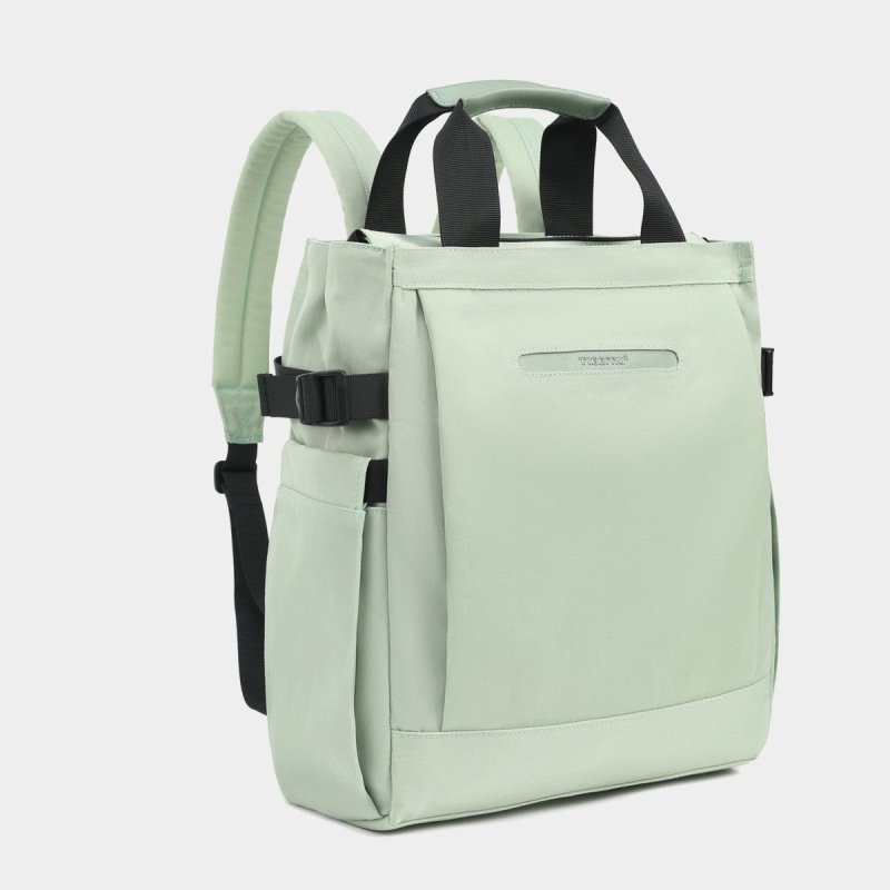 Waterproof Computer Backpack Casual Good-looking Korean Style $104.44 Dana Fashion Color: Light Green Size: 14 Inches Women's Bags Product information: Pattern: solid color Lining texture: Polyester Fiber Applicable scenarios: Daily matching Color: light