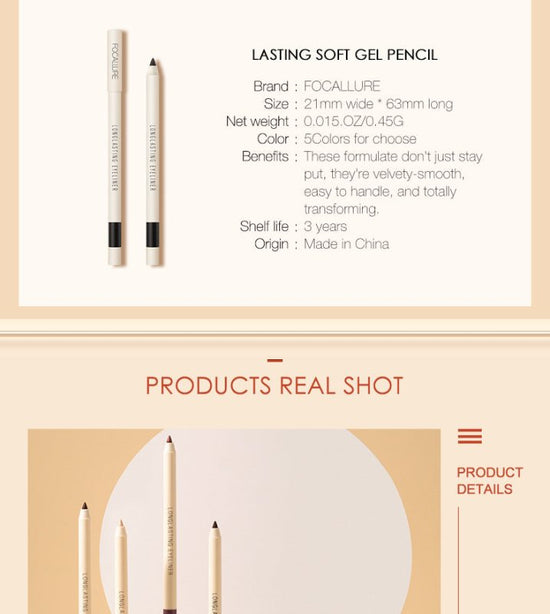 Waterproof eyeliner without smudge $39.00 Dana Fashion Style: Fairy dust makeup Product Details: 1. The back cover can be used to curl directly. 2. When the tip of the pen is too thick, it can be corrected with the pencil sharpener on the back cover. Poin