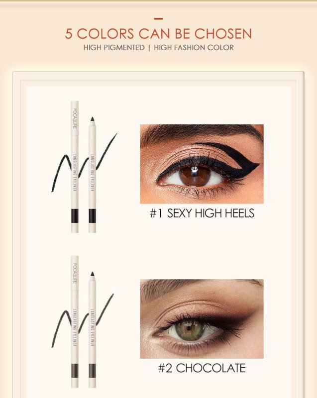Waterproof eyeliner without smudge $39.00 Dana Fashion Style: Fairy dust makeup Product Details: 1. The back cover can be used to curl directly. 2. When the tip of the pen is too thick, it can be corrected with the pencil sharpener on the back cover. Poin