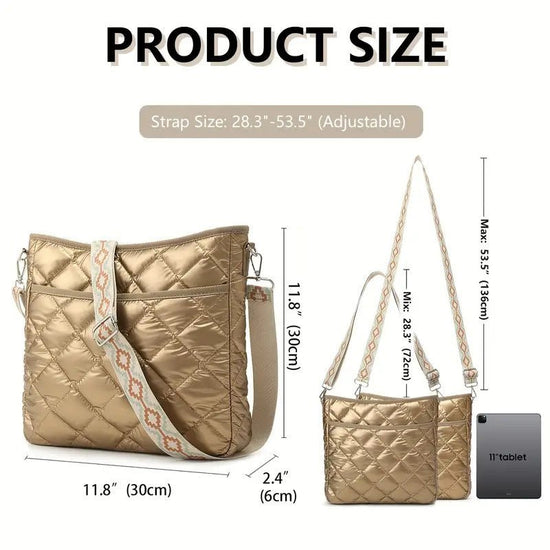 Waterproof Nylon Crossbody Bag Outdoor Waterproof Multi-purpose Package $24.99 Dana Fashion Color: Black Women's Bags Product information: Lining texture: Polyester Applicable scenario: leisure travel Color: gold (in stock), Black (in stock) Outer bag typ