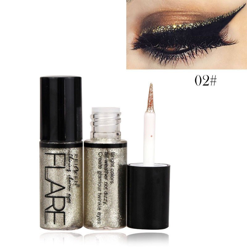 Waterproof shine eyeliner $10.41 Dana Fashion Style: 4style makeup Special effects: vivid and smooth lines, easy to color, masonry flash, waterproof and anti-sweat quick-drying formula, so you don't have to Worry about blinking and sweating; add shine to