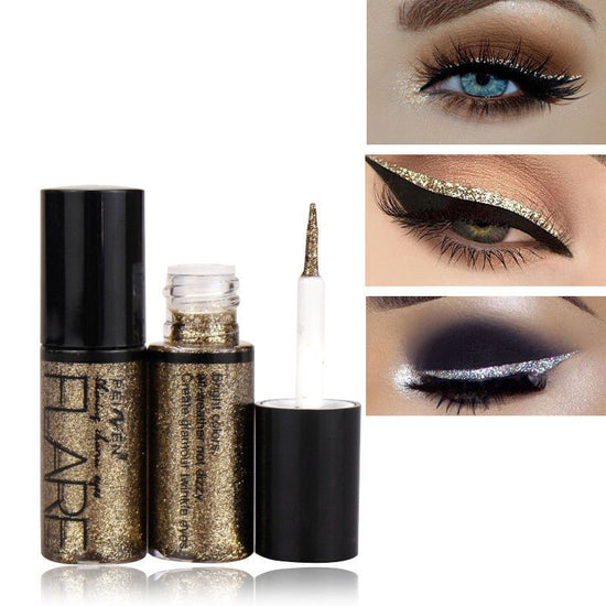 Waterproof shine eyeliner $10.41 Dana Fashion Style: 5style makeup Special effects: vivid and smooth lines, easy to color, masonry flash, waterproof and anti-sweat quick-drying formula, so you don't have to Worry about blinking and sweating; add shine to