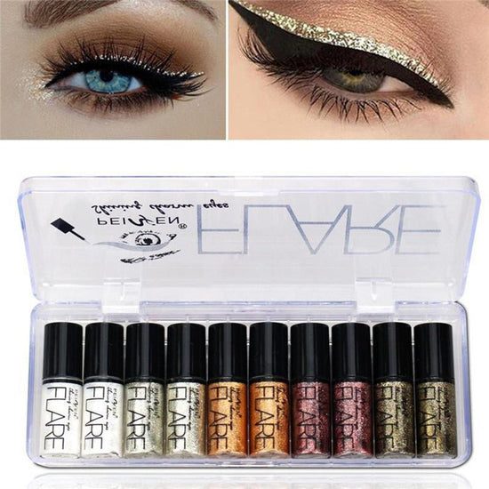 Waterproof shine eyeliner $10.41 Dana Fashion Style: 1style makeup Special effects: vivid and smooth lines, easy to color, masonry flash, waterproof and anti-sweat quick-drying formula, so you don't have to Worry about blinking and sweating; add shine to