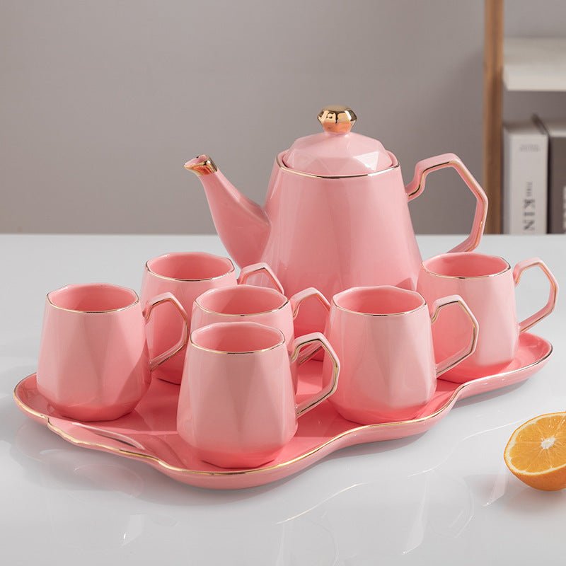 Wedding Drinking Glass Set Living Room Festive $175.50 Dana Fashion style: Diamond pink Dana's Kitchen Product information: Color: Diamond Chinese Red Flat Plate, Swan Chinese Red Flat Plate, Bauhinia Red Flat Plate, Flower Fairy Chinese Red Flat Plate, D