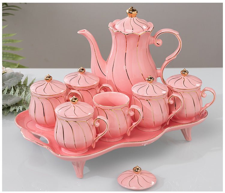 Wedding Drinking Glass Set Living Room Festive $175.50 Dana Fashion style: Flower Fairy Pink with Cup Lid Dana's Kitchen Product information: Color: Diamond Chinese Red Flat Plate, Swan Chinese Red Flat Plate, Bauhinia Red Flat Plate, Flower Fairy Chinese