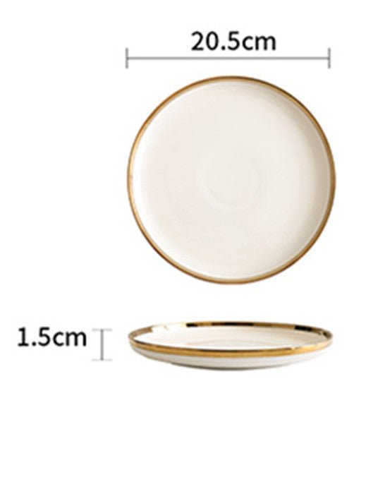 Wedding Gifts Home Bowls And Plates $42.63 Dana Fashion style: A Dana's Kitchen Product information: Material: Porcelain Pattern: gold trim Style: American Bowl diameter: 4.5 inches Color classification: A platinum 8 inch shallow dish B platinum 8 inch de