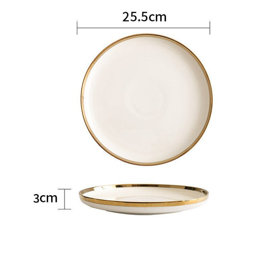 Wedding Gifts Home Bowls And Plates $59.26 Dana Fashion style: E Dana's Kitchen Product information: Material: Porcelain Pattern: gold trim Style: American Bowl diameter: 4.5 inches Color classification: A platinum 8 inch shallow dish B platinum 8 inch de