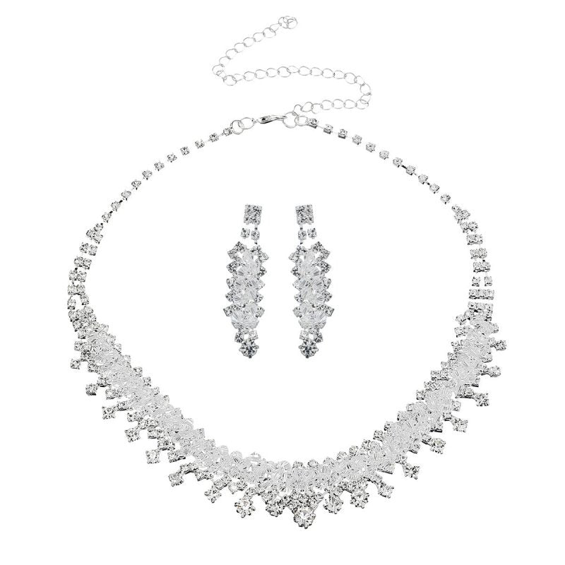 Wedding jewelry set $32.29 Dana Fashion Style: Set of chains Women's Accessories [Color]: Silver [Material: Alloy Size: Circumference: 36cm; Middle Height: 3cm