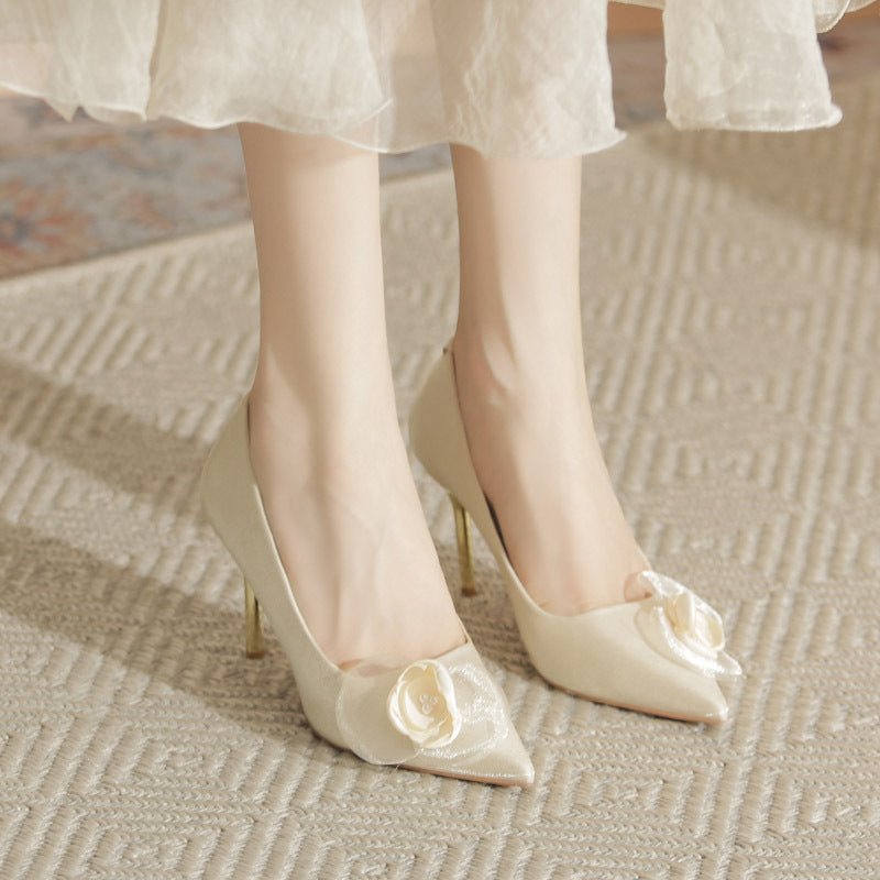 Wedding Shoes Stiletto High-end Applique High Heels $57.44 Dana Fashion Color: Apricot 7CM Size: 33 Women's shoes Product information: Pattern: solid color Lining material: Microfiber Applicable sports: Universal Color: apricot 5cm, apricot 7cm, apricot 9