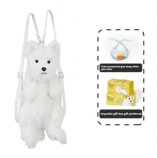 West Highland Backpack Puppy Plush Crossbody Bag $89.99 Dana Fashion Color: Style 5 Height: Gift Box Packaging Women's Bags Product information: Color: Western Highland, Western Highland j k plaid pink scarf, Western Highland j k plaid blue scarf, Western