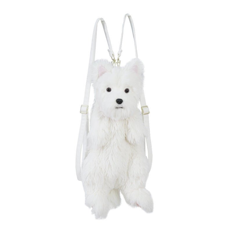 West Highland Backpack Puppy Plush Crossbody Bag $89.99 Dana Fashion Color: Style 1 Height: Gift Box Packaging Women's Bags Product information: Color: Western Highland, Western Highland j k plaid pink scarf, Western Highland j k plaid blue scarf, Western