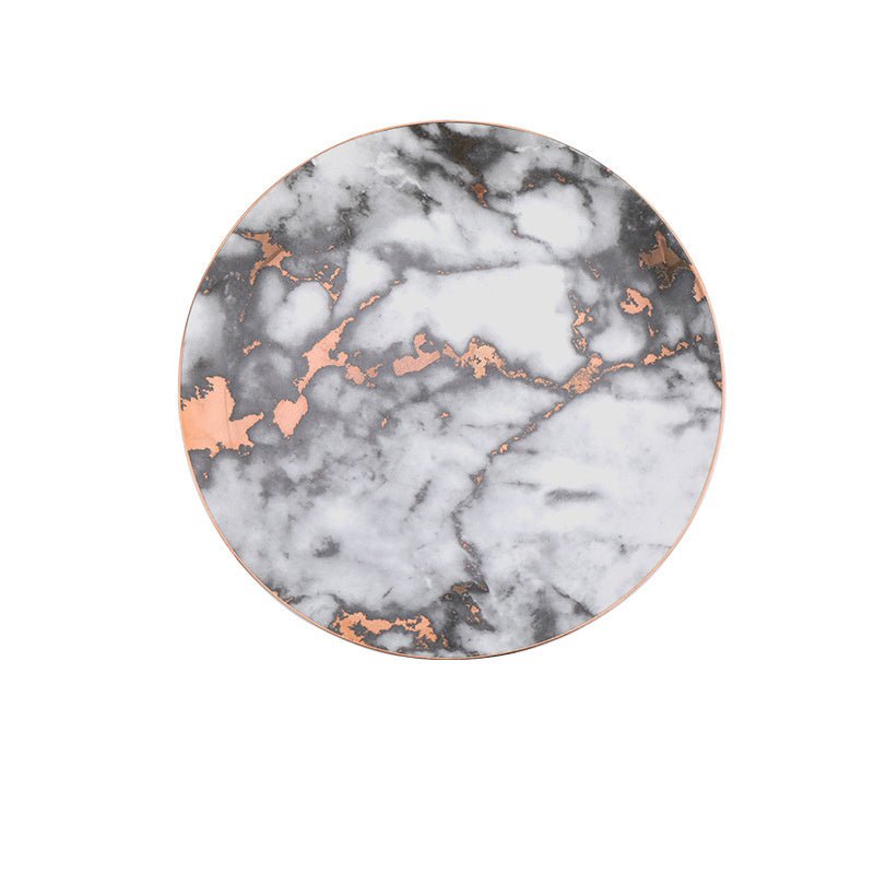 Western steak plate $57.61 Dana Fashion Color: Dark grey Size: 10 inches Dana's Kitchen Material: Ceramic Process: high temperature firing + gold