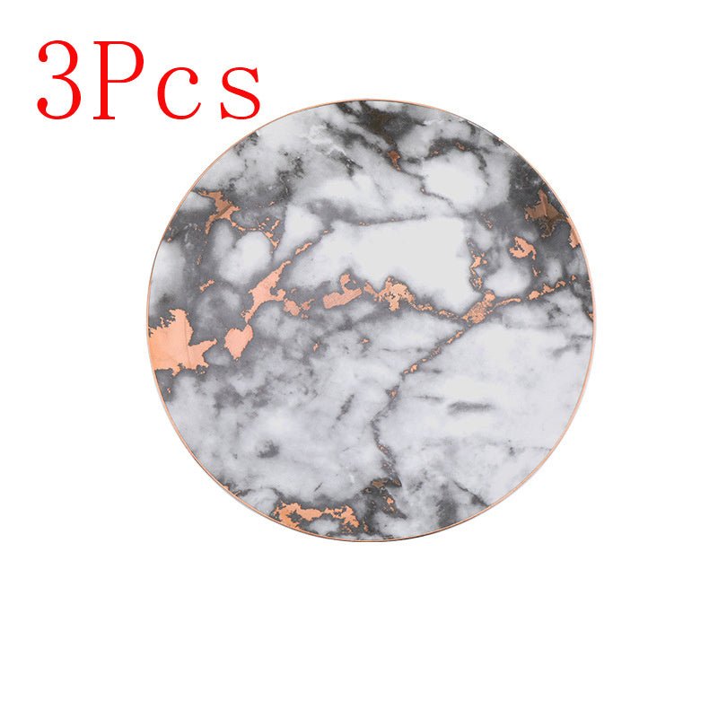 Western steak plate $126.43 Dana Fashion Color: Dark grey 3pcs Size: 10 inches Dana's Kitchen Material: Ceramic Process: high temperature firing + gold