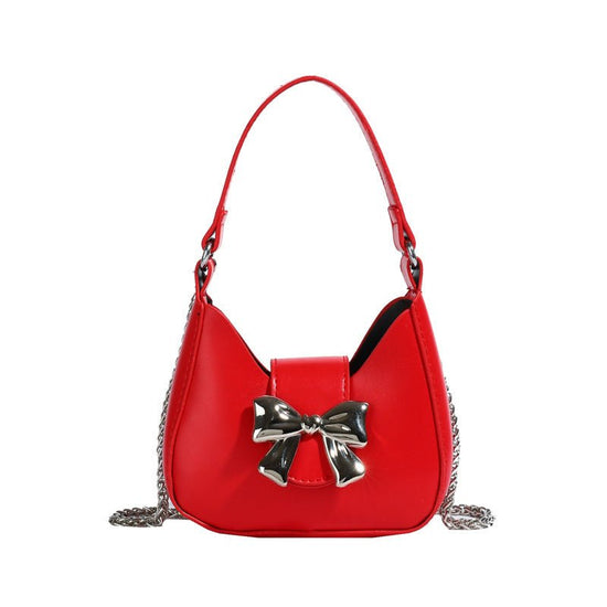 Western Style Niche Messenger Fashion Shoulder Underarm New Moon Bag $20.90 Dana Fashion Color: Beige Women's Bags Product information: Lining texture: synthetic leather Applicable scenario: Daily matching Color: black, silver, red, beige Outer bag type: