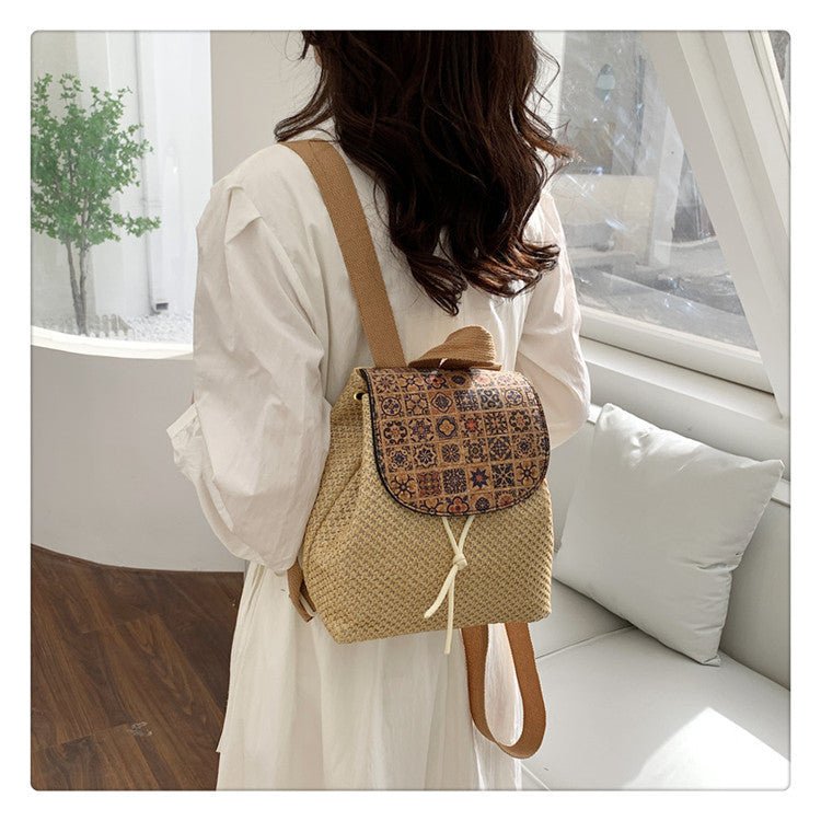 Western Style Travel Women's Straw Backpack Bohemian Style Tassel Bag $35.67 Dana Fashion Color: Pattern Khaki Women's Bags Product information: Applicable scenarios: Daily matching Color: white with pattern, pattern khaki, tassel White, tassels khaki Out