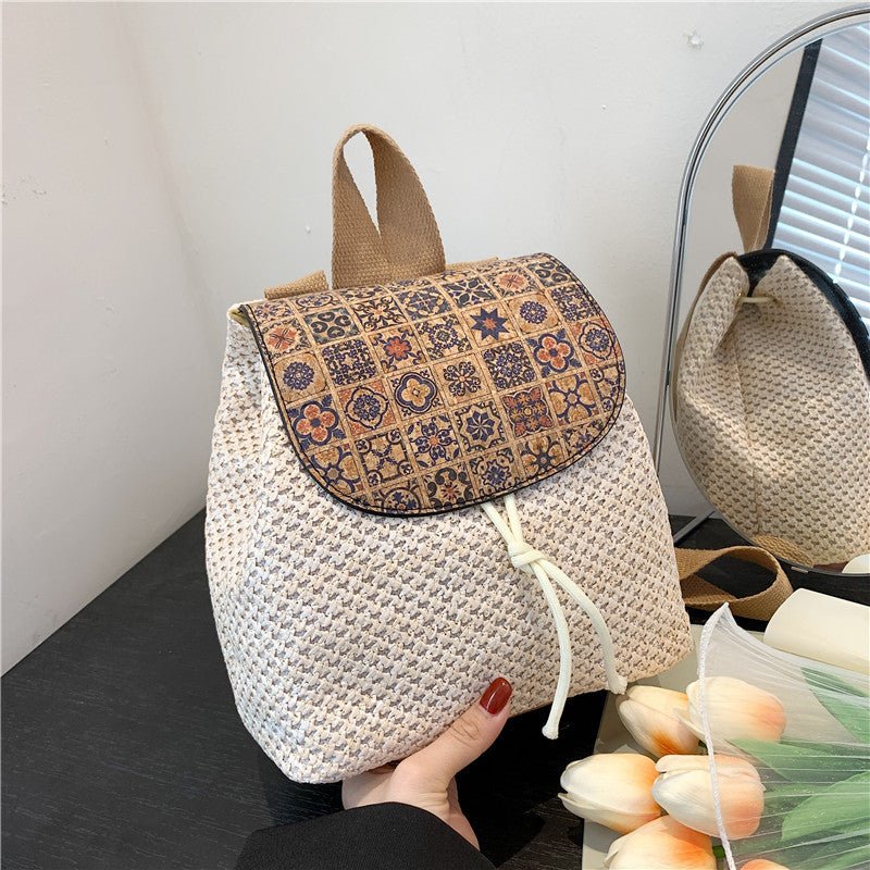 Western Style Travel Women's Straw Backpack Bohemian Style Tassel Bag $35.67 Dana Fashion Color: White With Pattern Women's Bags Product information: Applicable scenarios: Daily matching Color: white with pattern, pattern khaki, tassel White, tassels khak