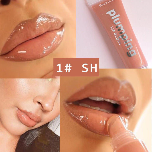 Wet Cherry Gloss Plumping Lip gloss Lip Plumper Makeup Big Lip Gloss Moisturizer Plump Volume Shiny Vitamin E Mineral Oil $18.46 Dana Fashion Color: AT makeup 1# SH: Warm nude (glossy+ little glitter). 2# TL: light peachy pink(glossy+glitter). 3# VV: Brig