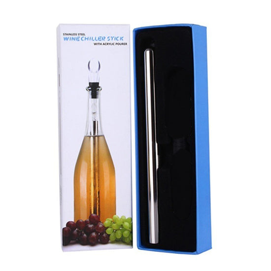 Wine Bottle Cooler Stick Stainless Steel Wine Chilling Rod Leakproof Wine Chiller Beer Beverage Frozening Stick Bar Tools $22.76 Dana Fashion Color: Silver style: Box packaging Dana's Kitchen Overview: A three-in-one wine cooling rod that combines a bottl