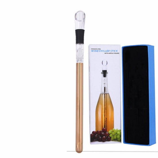 Wine Bottle Cooler Stick Stainless Steel Wine Chilling Rod Leakproof Wine Chiller Beer Beverage Frozening Stick Bar Tools $23.06 Dana Fashion Color: Rose Gold style: Box packaging Dana's Kitchen Overview: A three-in-one wine cooling rod that combines a bo