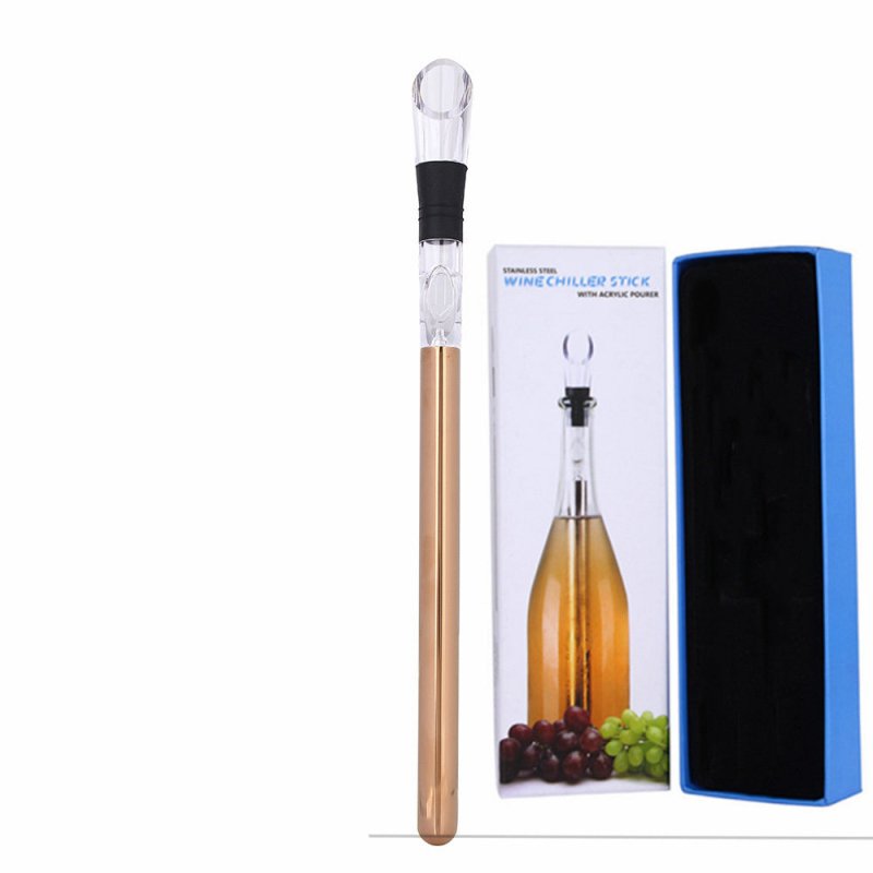 Wine Bottle Cooler Stick Stainless Steel Wine Chilling Rod Leakproof Wine Chiller Beer Beverage Frozening Stick Bar Tools $23.06 Dana Fashion Color: Rose Gold style: Box packaging Dana's Kitchen Overview: A three-in-one wine cooling rod that combines a bo