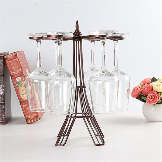 Wine glass holder $45.90 Dana Fashion Color: Bronze Dana's Kitchen Process material: iron, welding Size：26*15*33cm Trial scope: home, hotel, bar, etc. note: 1. Due to differences between different displays, the picture may not reflect the actual color of