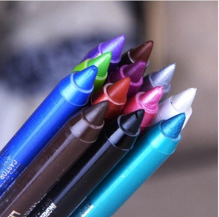 Wine Red Green Blue Purple Silver Eyeliner Eye And Eye Multi-use Eye Shadow Lipstick Eyebrow Pencil $20.26 Dana Fashion Color: Black makeup Art: Eyeliner Nutzen: Fasten Sie, /trocknen Sie schnell, Einfach zu tragen, Langebig, Natürlich Formulierung: der B
